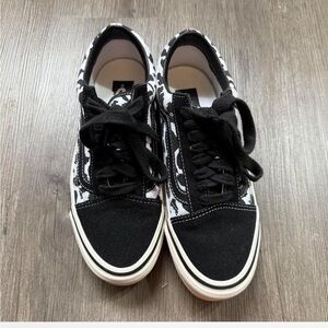 Vans Black and White leopard Women's Sneakers